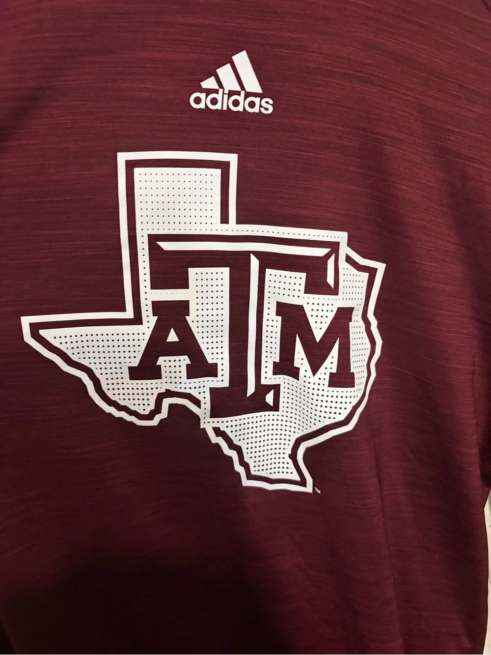 adidas Maroon Texas A&M Logo Hooded Performance Top - Kids